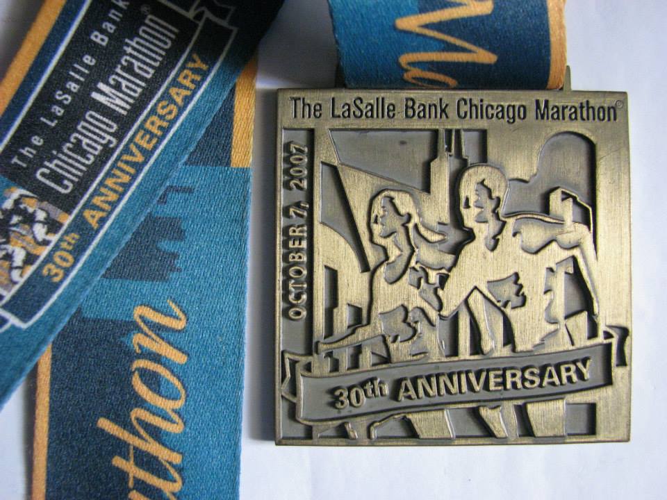 medalla maratón Chicago 2007