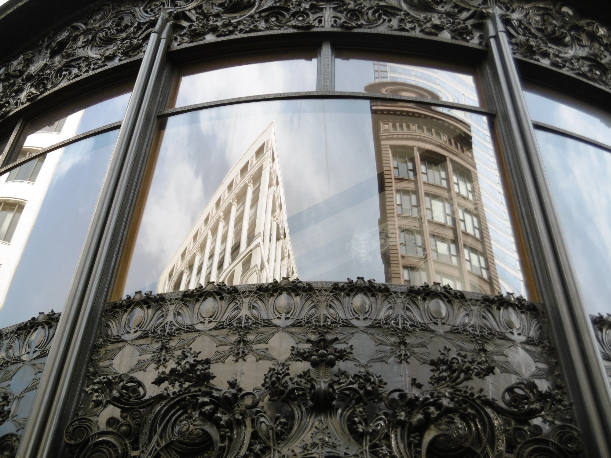 reflejos vidrio fachada edificios chicago